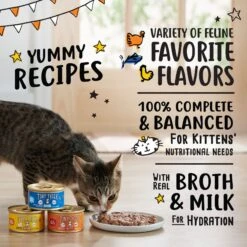 Tiny Tiger, Kitten Classic, Variety Pack, Whitefish & Poultry Pate Recipe, Canned Cat Food -Almo nature Sales 330998 PT3. AC SS1800 V1671733249