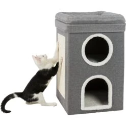 TRIXIE Saul 2-Story Cat Condo & Perch, Gray -Almo nature Sales 333730 PT2. AC SS1800 V1634088421