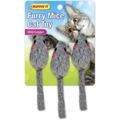 RUFFIN' IT Fur Mice Cat Toy, 3 Count