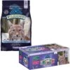 Blue Buffalo Wilderness High Protein Natural Grain-Free Chicken Mature Dry Cat Food & Blue Buffalo Wilderness Pate Variety Pack Duck, Chicken & Salmon Grain-Free Cat Canned Food -Almo nature Sales 338653 MAIN. AC SS1800 V1635898814