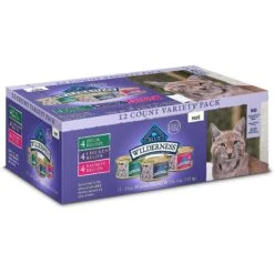 Blue Buffalo Wilderness High Protein Natural Grain-Free Chicken Mature Dry Cat Food & Blue Buffalo Wilderness Pate Variety Pack Duck, Chicken & Salmon Grain-Free Cat Canned Food -Almo nature Sales 338653 PT5. AC SS1800 V1635911268