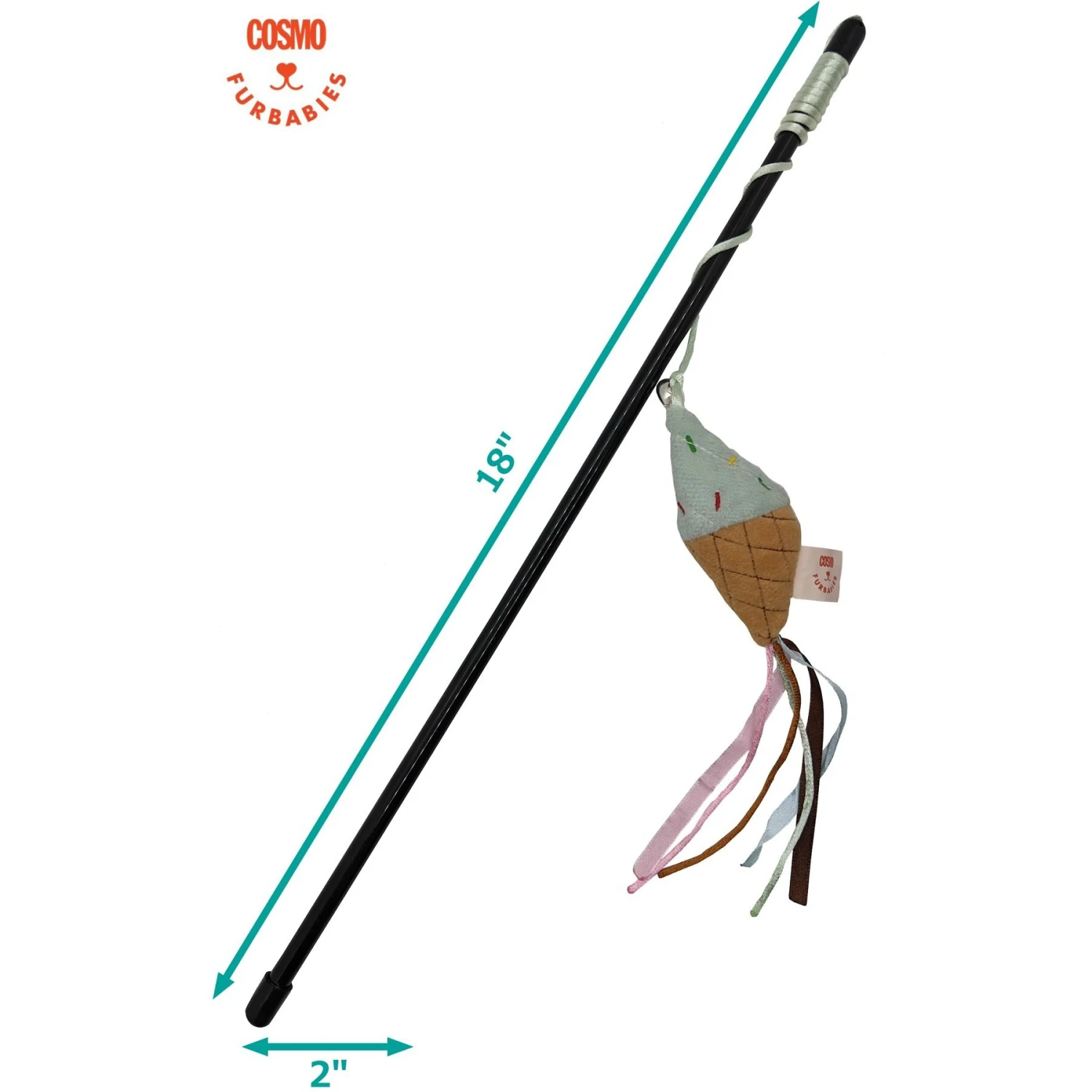 Cosmo Furbabies Ice Cream Wand Cat Toy With Catnip 9 Cosmo Furbabies Ice Cream Wand Cat Toy With Catnip - Image 7