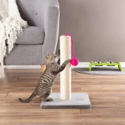 Pet Adobe 17-in Sisal Cat Scratching Post With Toy