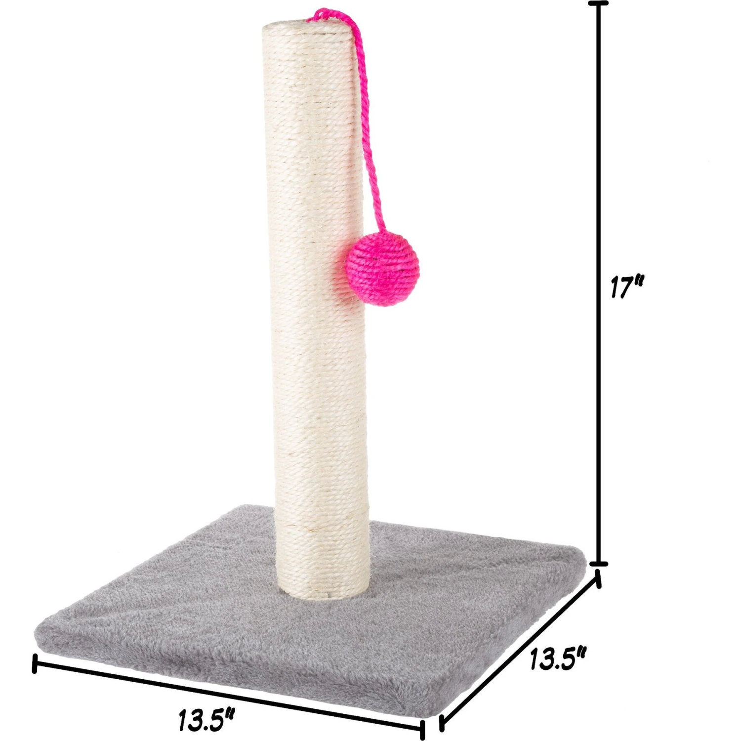 Pet Adobe 17-in Sisal Cat Scratching Post With Toy 4 Pet Adobe 17-in Sisal Cat Scratching Post With Toy - Image 2