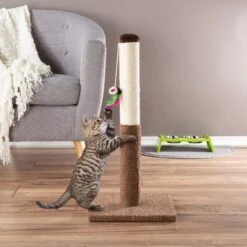 Pet Adobe 24.5-in Sisal Cat Scratching Post With Toy