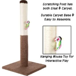 Pet Adobe 24.5-in Sisal Cat Scratching Post With Toy -Almo nature Sales 345065 PT2. AC SS1800 V1637280695
