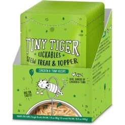 Tiny Tiger Lickables Stew Chicken & Tuna Recipe Cat Treat & Topper