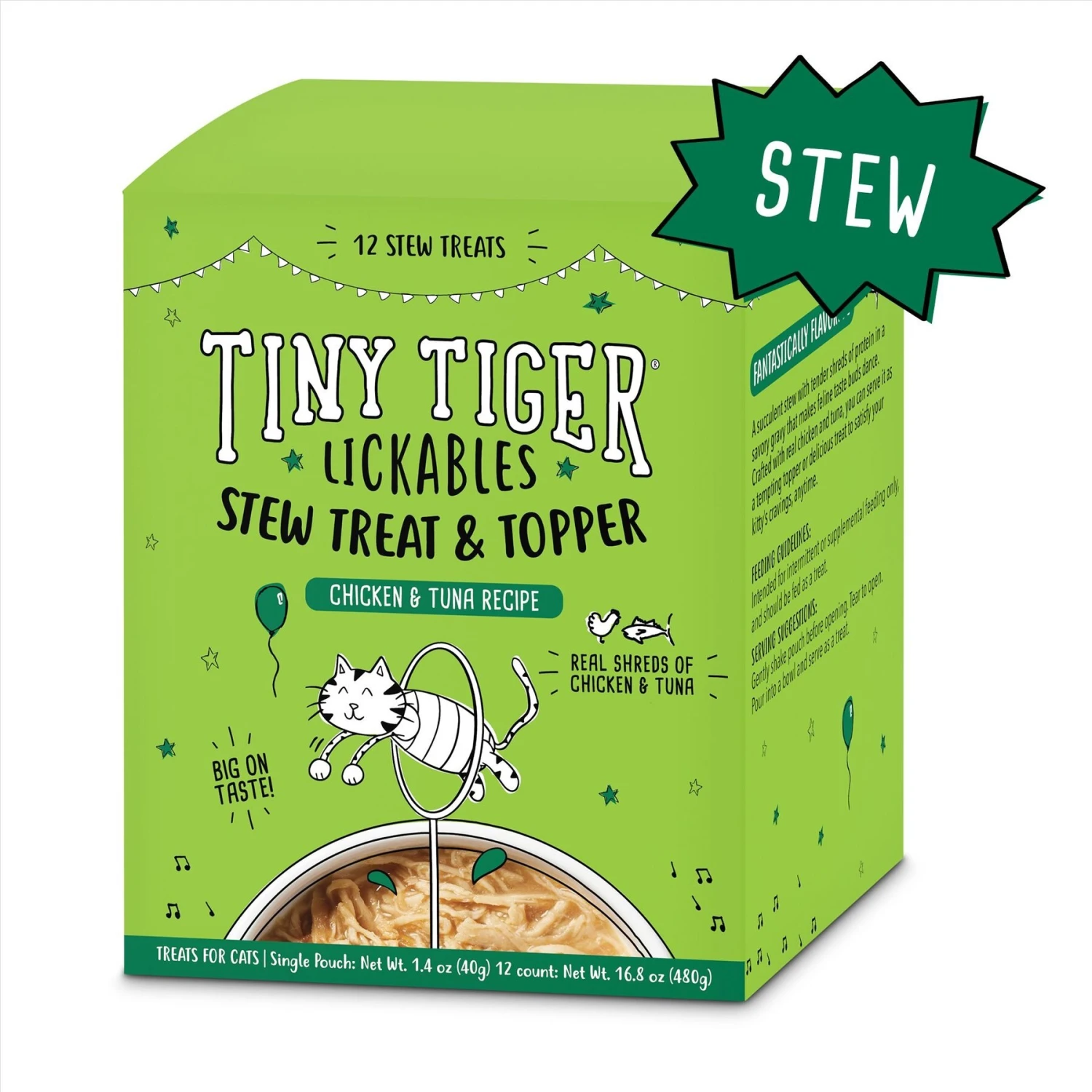 Tiny Tiger Lickables Stew Chicken & Tuna Recipe Cat Treat & Topper 4 Tiny Tiger Lickables Stew Chicken & Tuna Recipe Cat Treat & Topper - Image 2