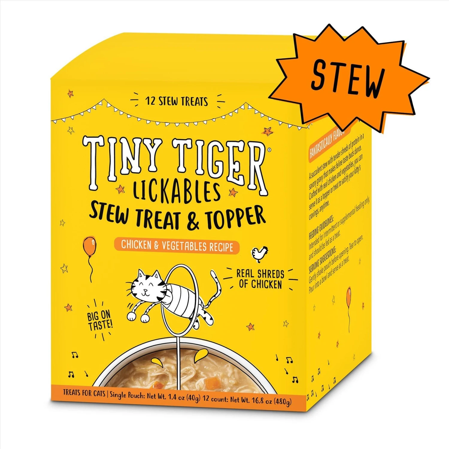 Tiny Tiger Lickables Stew Chicken & Veggies Recipe Cat Treat & Topper 4 Tiny Tiger Lickables Stew Chicken & Veggies Recipe Cat Treat & Topper - Image 2