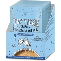 Tiny Tiger Lickables Stew Tuna & Whitefish Recipe Cat Treat & Topper