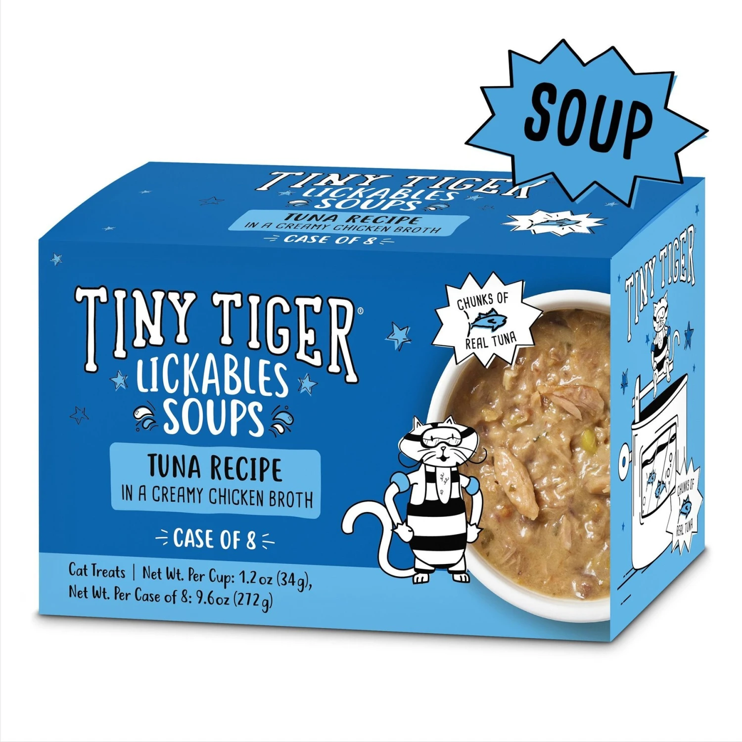 Tiny Tiger Lickables Soup Tuna Recipe In A Creamy Chicken Broth Cat Treat & Topper 4 Tiny Tiger Lickables Soup Tuna Recipe In A Creamy Chicken Broth Cat Treat & Topper - Image 2