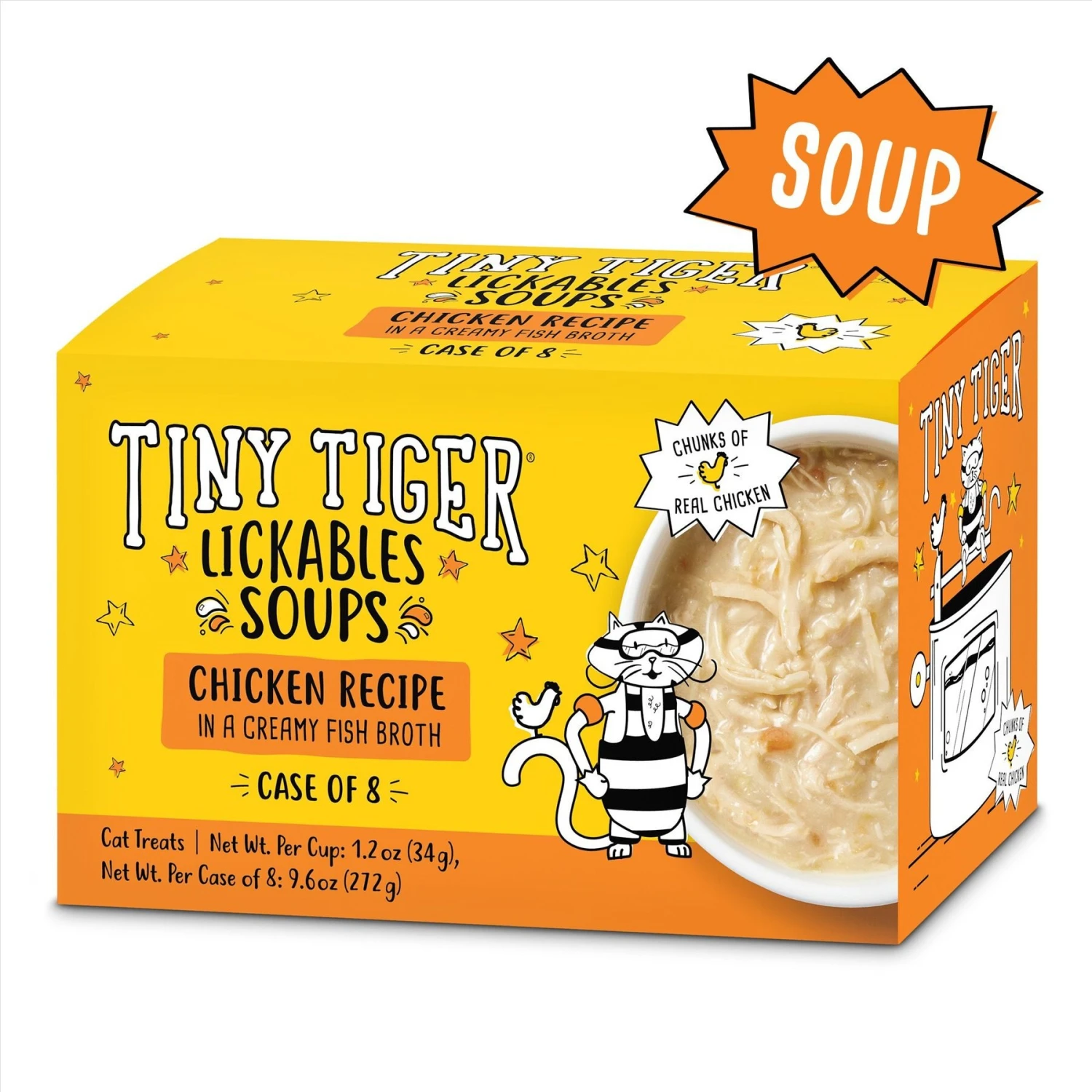 Tiny Tiger Lickables Soup Chicken Recipe In A Creamy Fish Broth Cat Treat & Topper 4 Tiny Tiger Lickables Soup Chicken Recipe In A Creamy Fish Broth Cat Treat & Topper - Image 2