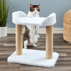 Two By Two The Linden Twin Sisal Cat Tree, Small, Ivory -Almo nature Sales 346899 PT4. AC SS1800 V1638314522