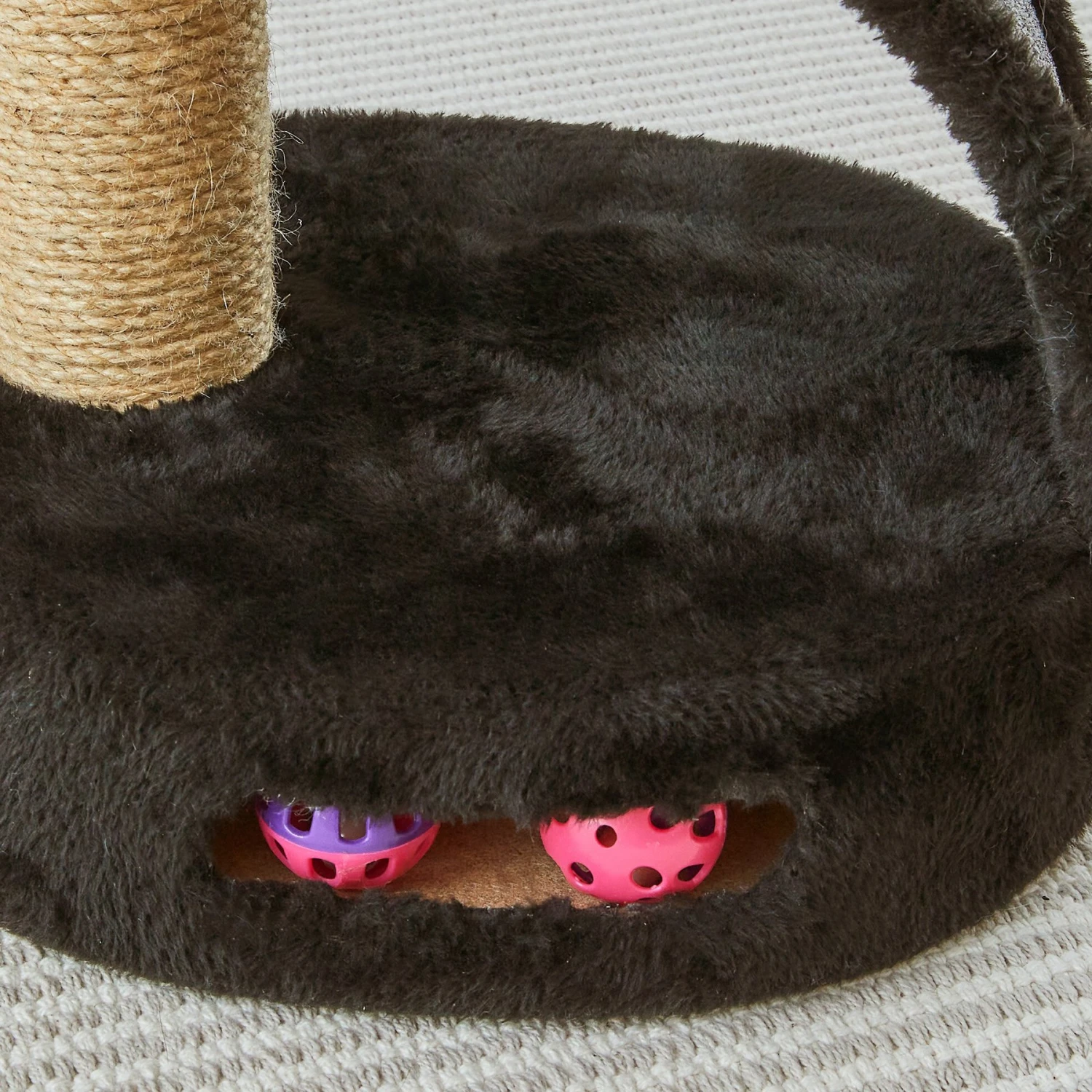 Two By Two The Camellia Sisal Cat Tree, Small, Black 10 Two By Two The Camellia Sisal Cat Tree, Small, Black - Image 8