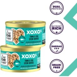 I And Love And You XOXO Tuna & Egg Stew Grain-Free Canned Cat Food, 3-oz Can, Case Of 24 -Almo nature Sales 352467 PT1. AC SS1800 V1686941161