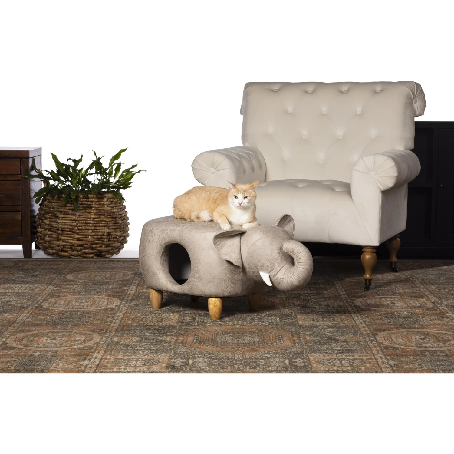 Prevue Pet Products Elephant Dog & Cat Ottoman 6 Prevue Pet Products Elephant Dog & Cat Ottoman - Image 4