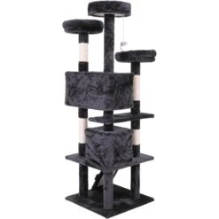 Coziwow By Jaxpety 60-in Tower House Cat Trees, Black -Almo nature Sales 355080 PT2. AC SS1800 V1642803733