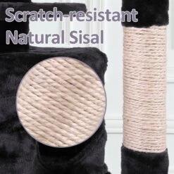 Coziwow By Jaxpety 60-in Tower House Cat Trees, Black -Almo nature Sales 355080 PT6. AC SS1800 V1642802545