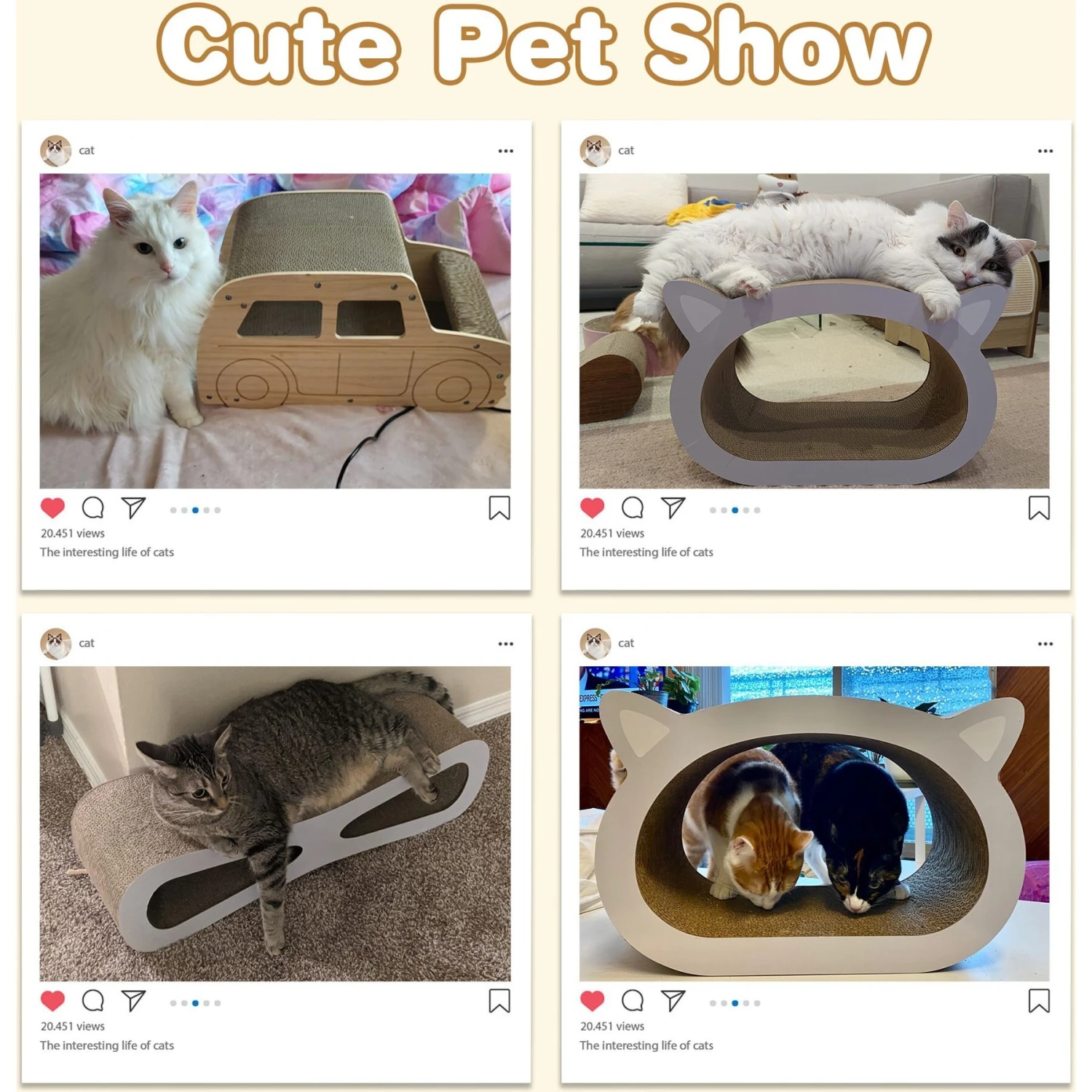 Coziwow By Jaxpety Lounge Cardboard Scratcher Cat Toy With Catnip 10 Coziwow By Jaxpety Lounge Cardboard Scratcher Cat Toy With Catnip - Image 8