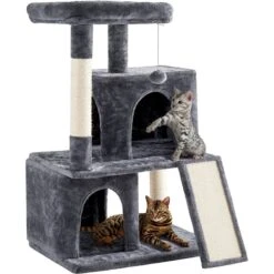 Yaheetech 3 Tiers 42-in Plush Cat Tower With Double Cat Condo -Almo nature Sales 358005 PT1. AC SS1800 V1642692391