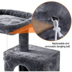 Yaheetech 3 Tiers 42-in Plush Cat Tower With Double Cat Condo -Almo nature Sales 358005 PT5. AC SS1800 V1642694181