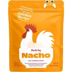 Made By Nacho Cage Free Shredded Chicken Recipe With Homestyle Bone Broth Grain-Free Wet Cat Food