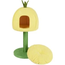 Frisco Pineapple 33.5" Plush Cat Scratching Post And Condo -Almo nature Sales 371361 PT3. AC SS1800 V1664373498