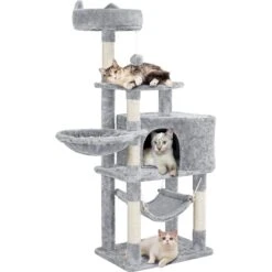Yaheetech 3-Level Plush Cat Tree, Light Gray, Large -Almo nature Sales 373193 PT1. AC SS1800 V1647477470