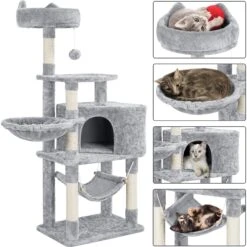 Yaheetech 3-Level Plush Cat Tree, Light Gray, Large -Almo nature Sales 373193 PT3. AC SS1800 V1647470531