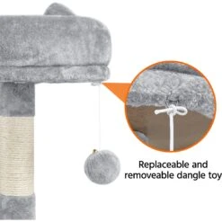 Yaheetech 3-Level Plush Cat Tree, Light Gray, Large -Almo nature Sales 373193 PT7. AC SS1800 V1647471124