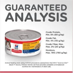 Hill's Science Diet Adult 7+ Savory Chicken Entree Canned Cat Food -Almo nature Sales 48943 PT6. AC SS1800 V1598154356