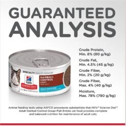 Hill's Science Diet Adult Hairball Control Ocean Fish Entree Canned Cat Food -Almo nature Sales 48987 PT6. AC SS1800 V1598142708