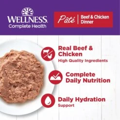 Wellness Complete Health Adult Beef & Chicken Formula Grain-Free Canned Cat Food -Almo nature Sales 49257 PT2. AC SS1800 V1666651388