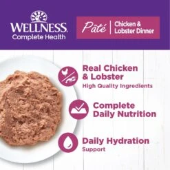 Wellness Complete Health Chicken & Lobster Formula Canned Cat Food -Almo nature Sales 49267 PT2. AC SS1800 V1666649917