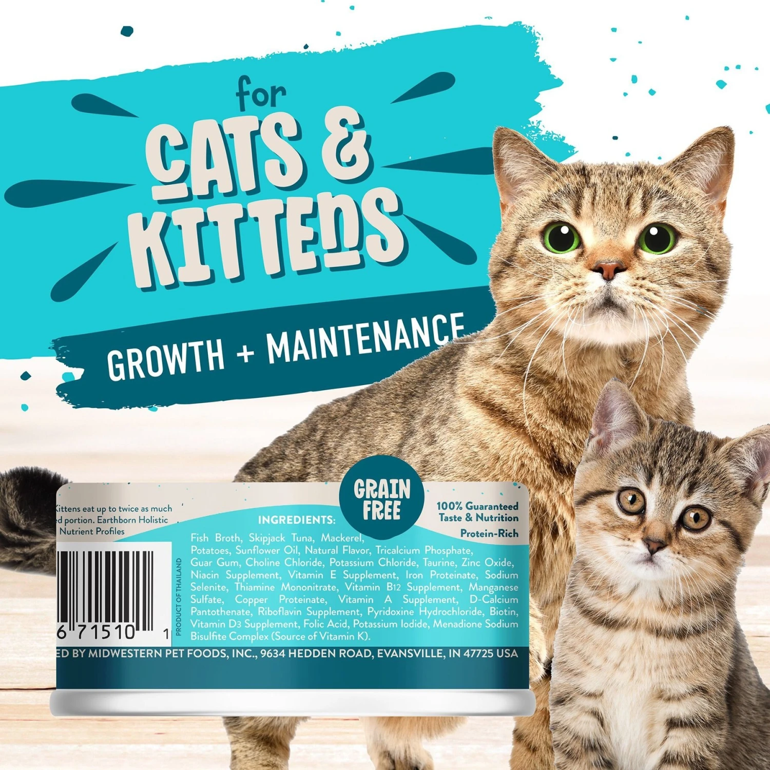 Earthborn Holistic Monterey Medley Grain-Free Natural Canned Cat & Kitten Food 5 Earthborn Holistic Monterey Medley Grain-Free Natural Canned Cat & Kitten Food - Image 3