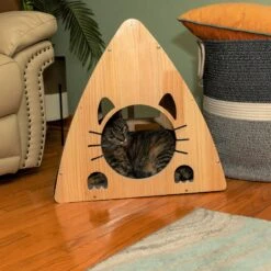 Armarkat Real Wood Triangular Cat Condo, Natural Beige, 22-in -Almo nature Sales 515614 PT5. AC SS1800 V1649340708