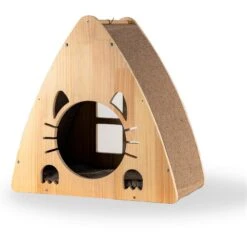 Armarkat Real Wood Triangular Cat Condo, Natural Beige, 22-in -Almo nature Sales 515614 PT7. AC SS1800 V1649340756