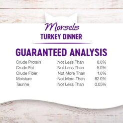 Wellness Morsels Turkey Dinner Cubes In Rich Gravy Grain-Free Canned Cat Food -Almo nature Sales 52121 PT6. AC SS1800 V1695827002