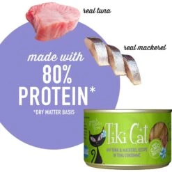 Tiki Cat Luau Ahi Tuna & Mackerel In Tuna Consomme Grain-Free Canned Cat Food -Almo nature Sales 52567 PT4. AC SS1800 V1702328872