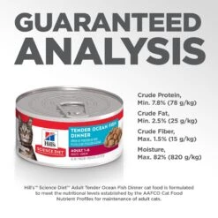 Hill's Science Diet Adult Tender Ocean Fish Dinner Canned Cat Food -Almo nature Sales 52765 PT7. AC SS1800 V1598142969