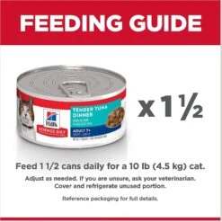 Hill's Science Diet Adult 7+ Tender Tuna Dinner Canned Cat Food -Almo nature Sales 52769 PT7. AC SS1800 V1598155880