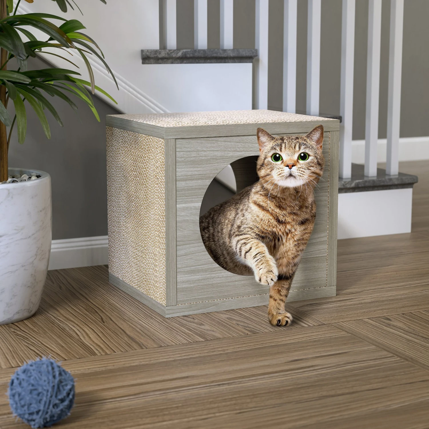 Way Basics 12.6-in Katsquare Cube Scratching Post 3 Way Basics 12.6-in Katsquare Cube Scratching Post