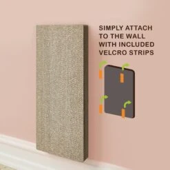 Way Basics Katwall Wall Scratching Post With Catnip -Almo nature Sales 530558 PT4. AC SS1800 V1657658570