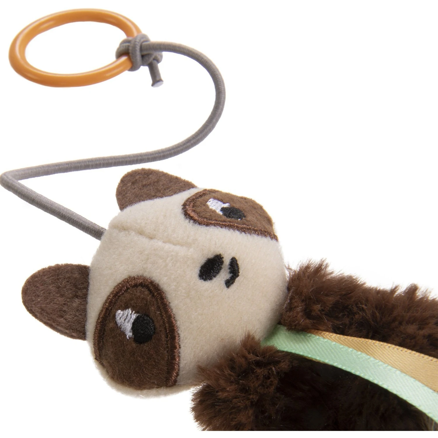 Petlinks HappyNip Sneaky Swinger Bouncy Dangle Plush Raccoon Cat Toy, Brown, Medium 6 Petlinks HappyNip Sneaky Swinger Bouncy Dangle Plush Raccoon Cat Toy, Brown, Medium - Image 4