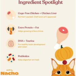 Made By Nacho Chicken Recipe Grain-Free Pate Wet Kitten Food, 3-oz Can, Case Of 24 -Almo nature Sales 554822 PT4. AC SS1800 V1698959802