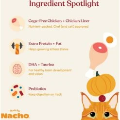 Made By Nacho Chicken Recipe Minced Wet Kitten Food, 3-oz Can, Case Of 24 15 Made By Nacho Chicken Recipe Minced Wet Kitten Food, 3-oz Can, Case Of 24 -Almo nature Sales 554902 PT4. AC SS1800 V1699025548