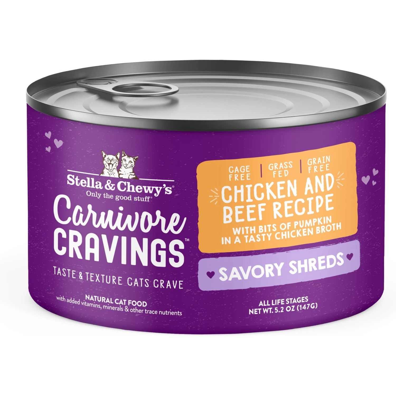 Stella & Chewy's Savory Shreds Chicken & Beef Flavored Shredded Wet Cat Food 3 Stella & Chewy's Savory Shreds Chicken & Beef Flavored Shredded Wet Cat Food