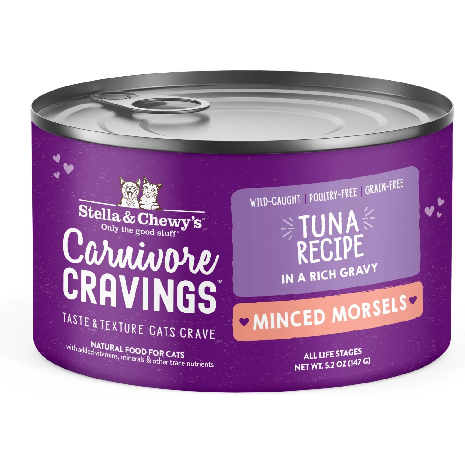 Stella & Chewy's Stella & Chewy's Carnivore Cravings Wild-Caught Tuna Flavored Minced Wet Cat Food 3 Stella & Chewy's Stella & Chewy's Carnivore Cravings Wild-Caught Tuna Flavored Minced Wet Cat Food