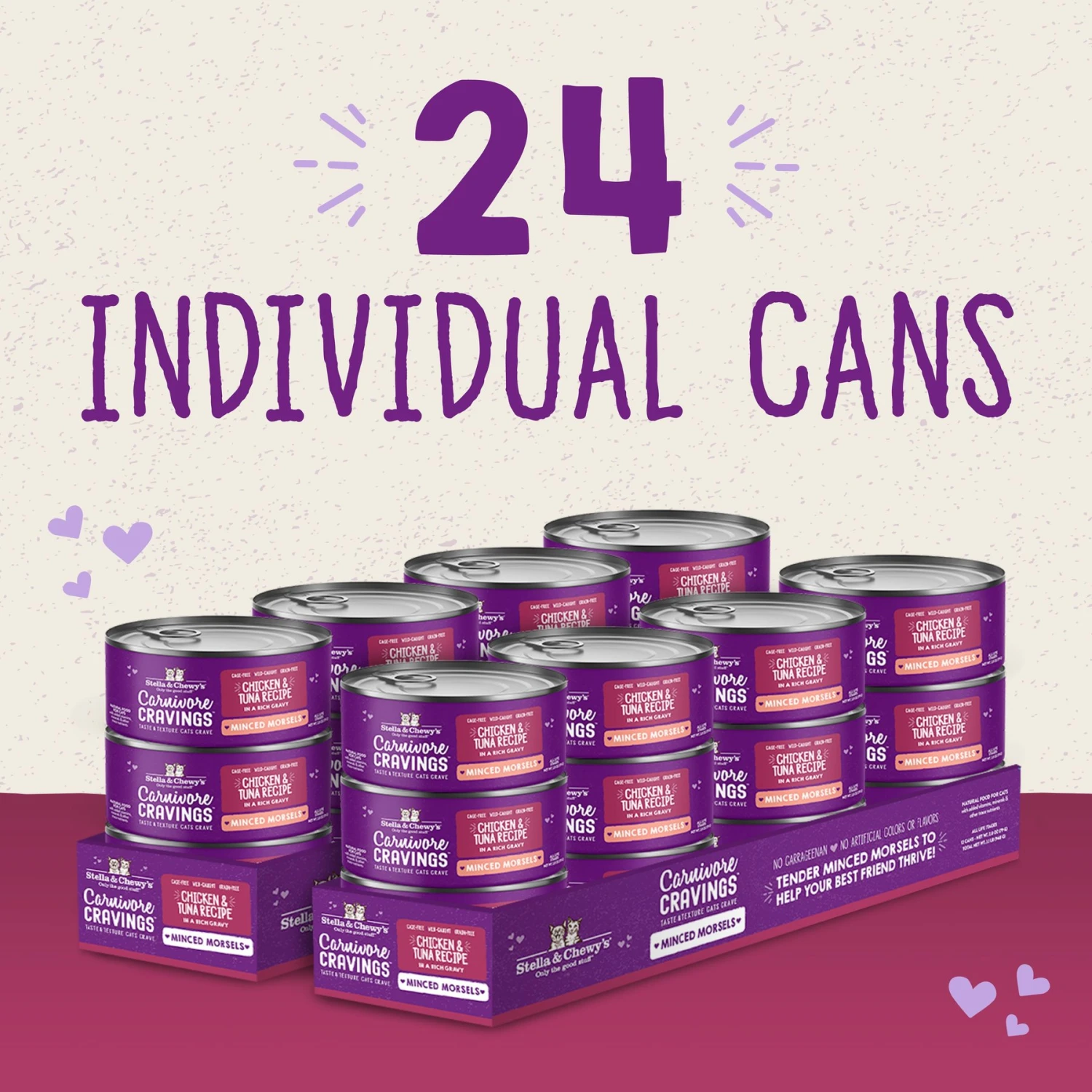 Stella & Chewy's Stella & Chewy's Carnivore Cravings Cage-Free Chicken & Wild-Caught Tuna Flavored Minced Wet Cat Food 6 Stella & Chewy's Stella & Chewy's Carnivore Cravings Cage-Free Chicken & Wild-Caught Tuna Flavored Minced Wet Cat Food - Image 4