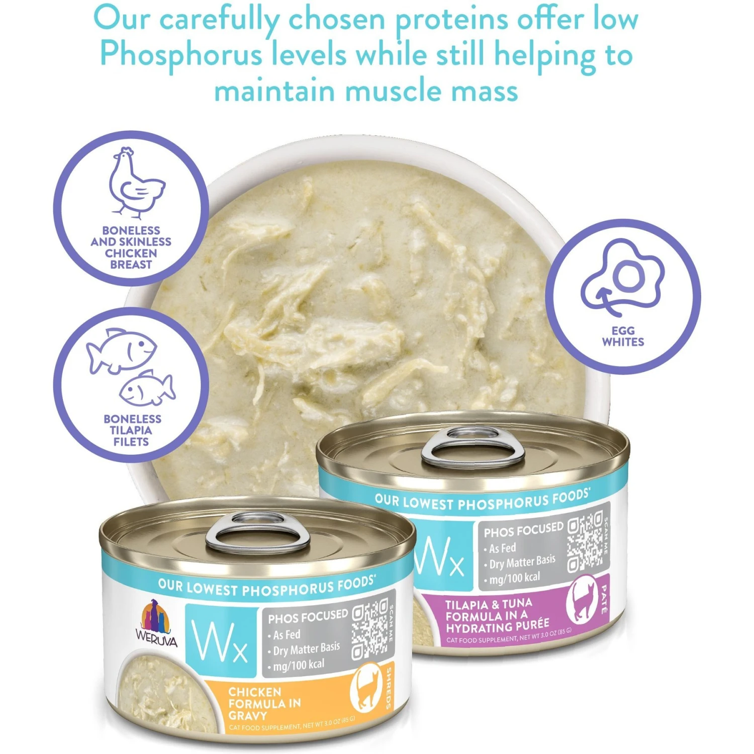 Weruva Wx Phos Focused Pate & Gravy Variety Pack Grain-Free Wet Cat Food, 3-oz Can, Case Of 12 11 Weruva Wx Phos Focused Pate & Gravy Variety Pack Grain-Free Wet Cat Food, 3-oz Can, Case Of 12 - Image 9